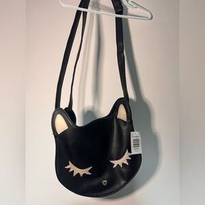 Torrid Black and Cream Cat Crossbody Bag